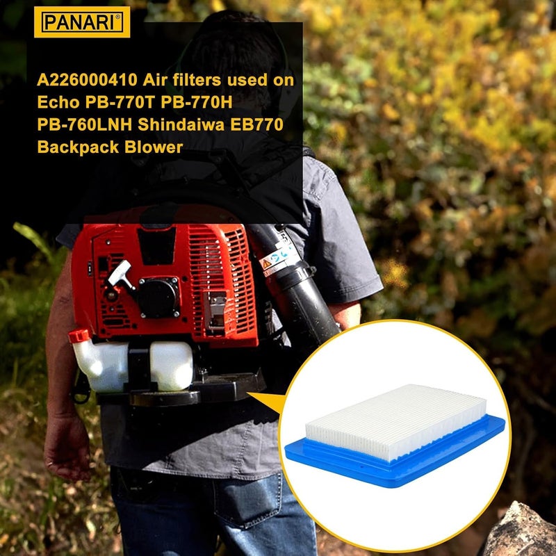 Panari 2 Pack A226000410 Air Filter for Echo PB770T PB770H PB-770T PB-770H PB760LHN PB760LNT 90123 90122 Backpack Leaf Blower Parts - Image 2